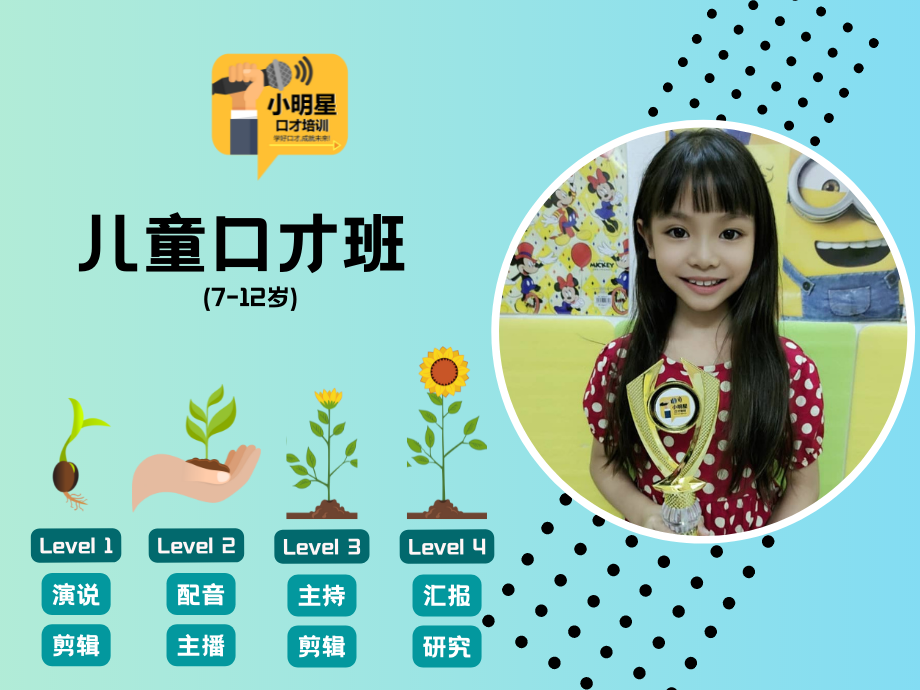 8-12岁 每月儿童口才培训课 Monthly Mandarin Public Speaking Course