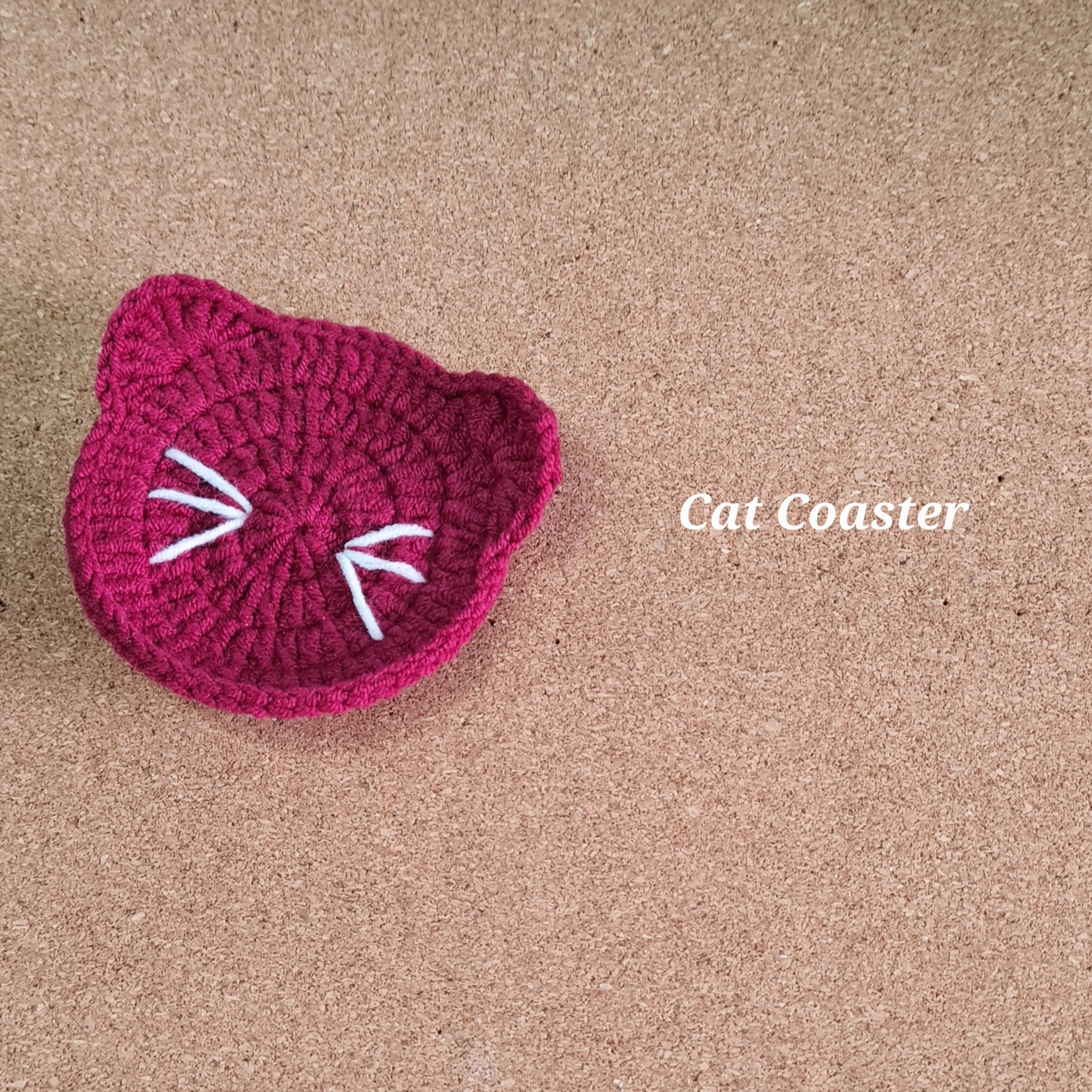 Learn how to crochet a cat coaster with Penny - Basic (钩针基础兴趣班-制作猫咪杯垫）